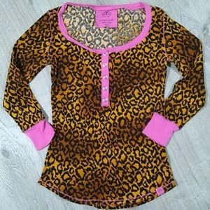 Victoria's Secret pajama top waffle knit animal